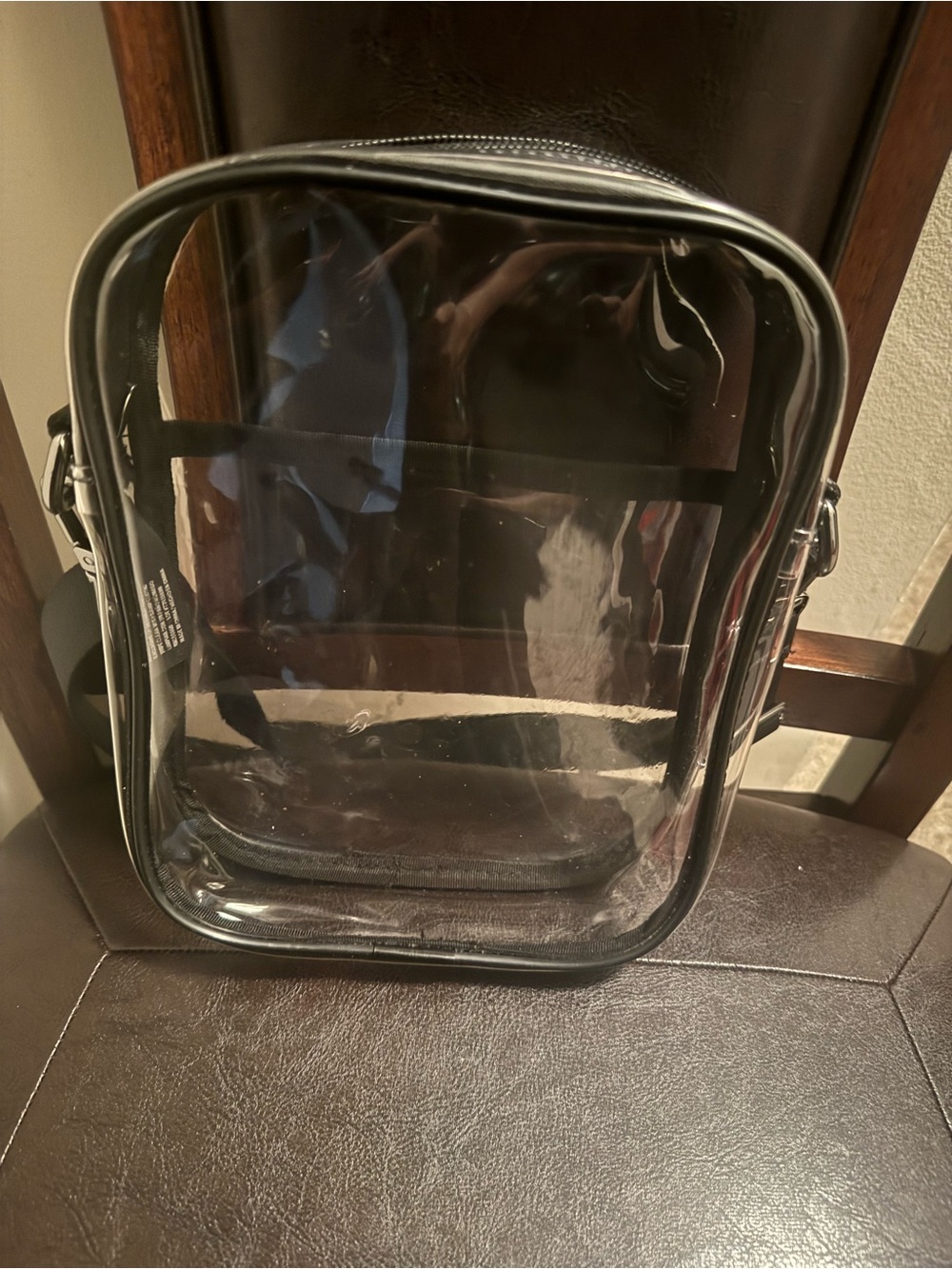Clear Black PVC Crossbody Bag